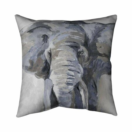 FONDO 20 x 20 in. Pastel Blue Elephant-Double Sided Print Indoor Pillow FO2798599